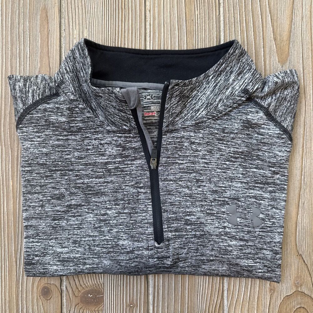 Under Armour Loose Heat Gear Golf Performance Long Sleeve Heather Black -  XL